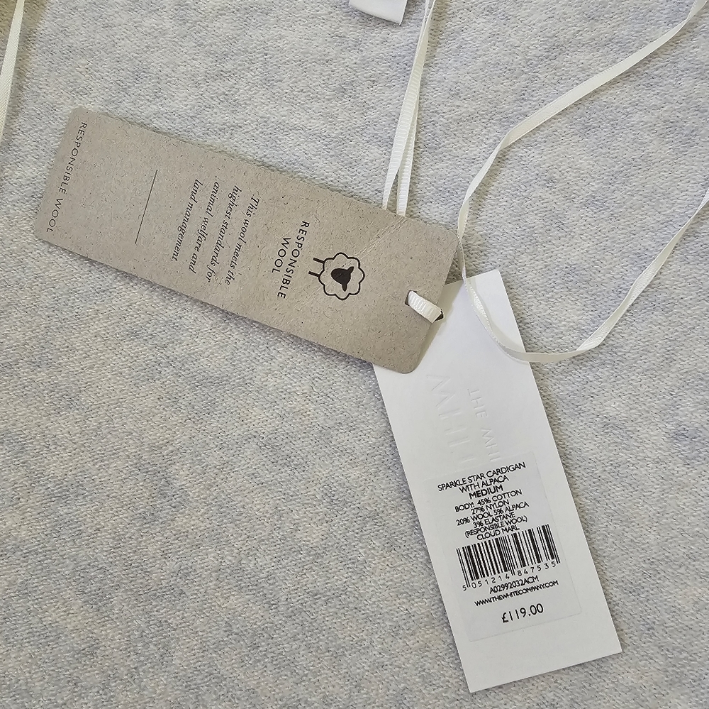 The White company Sparkle Star Cardigan with Alpaca, size US M - Picture 5 of 10